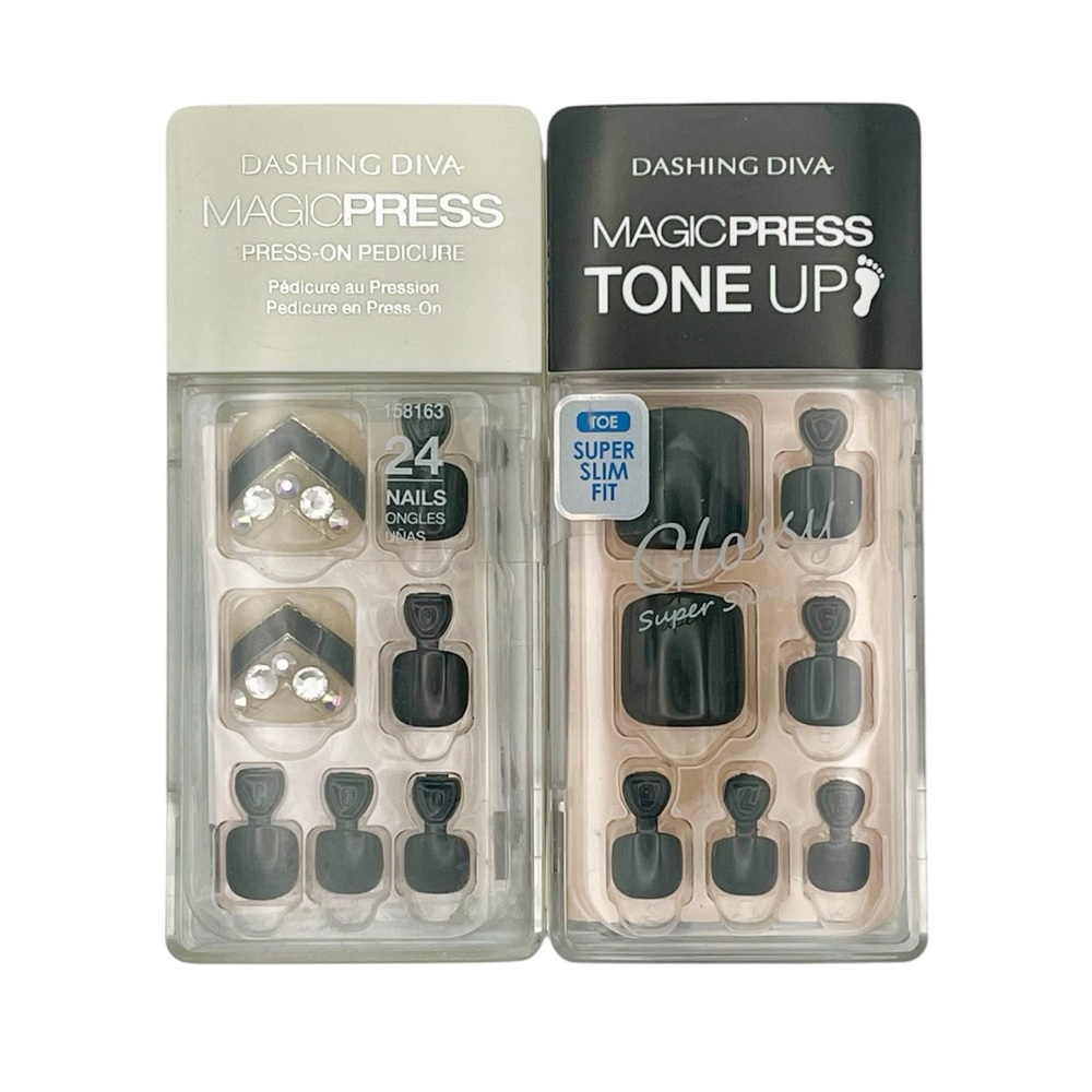 Dashing Diva MagicPress Press-On Pedicure - Lot of 2
